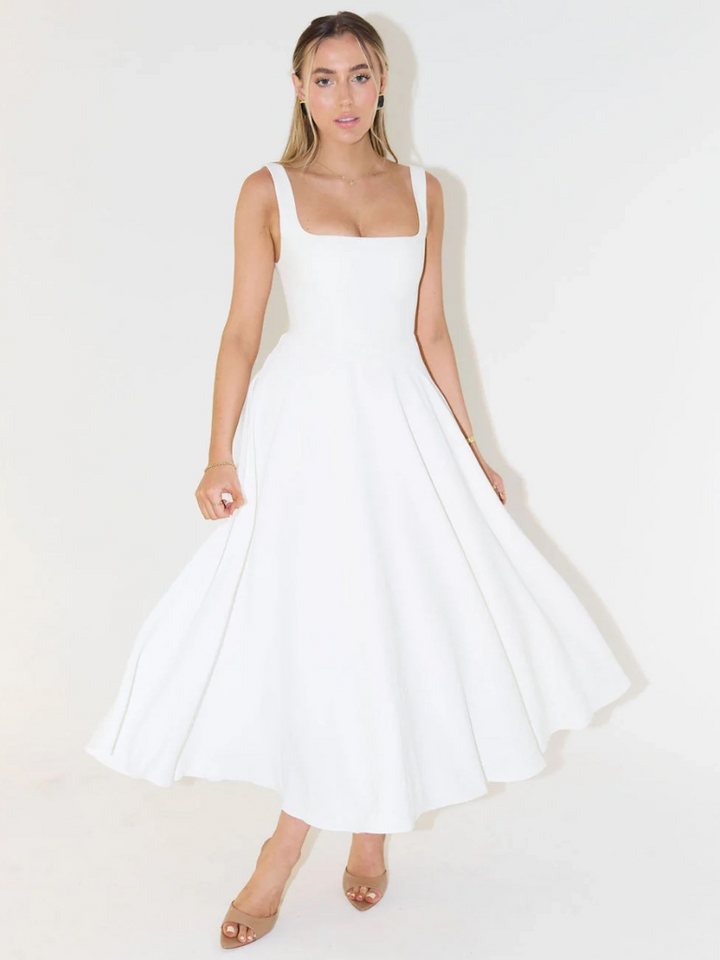 Women's Party Dress With Square Neckline