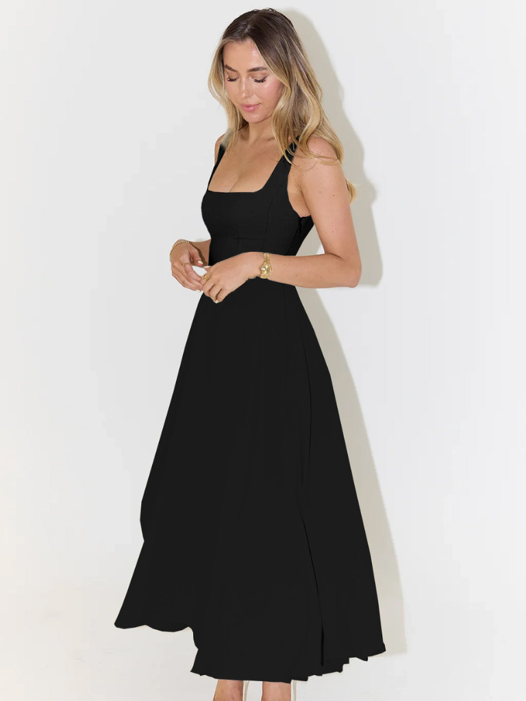 Women's Party Dress With Square Neckline