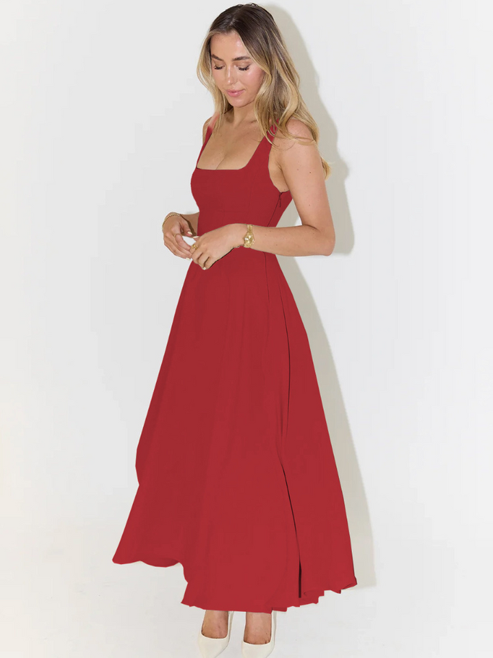 Women's Party Dress With Square Neckline