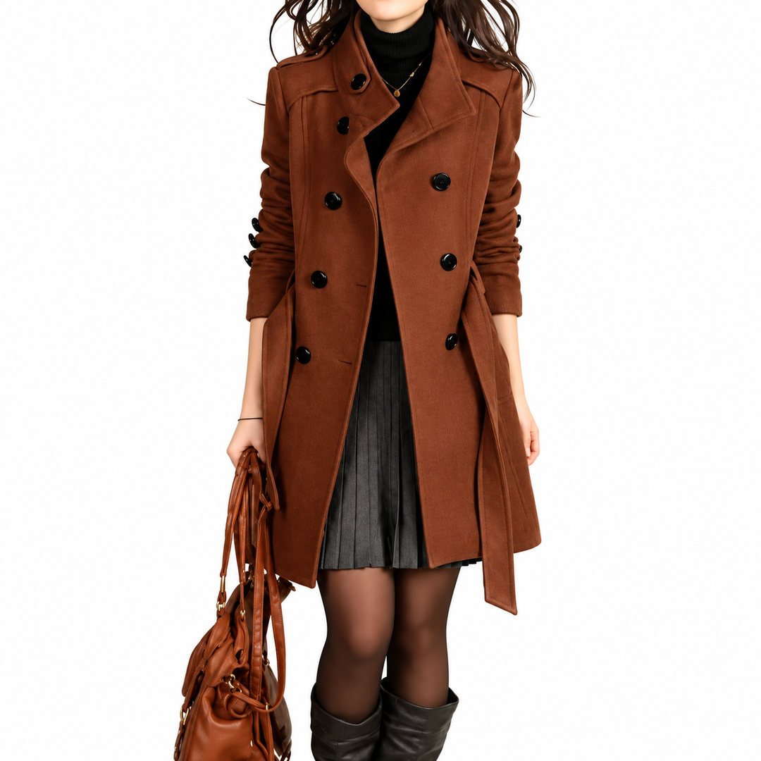 Eugenia | Stylish women's coat with adjustable belt