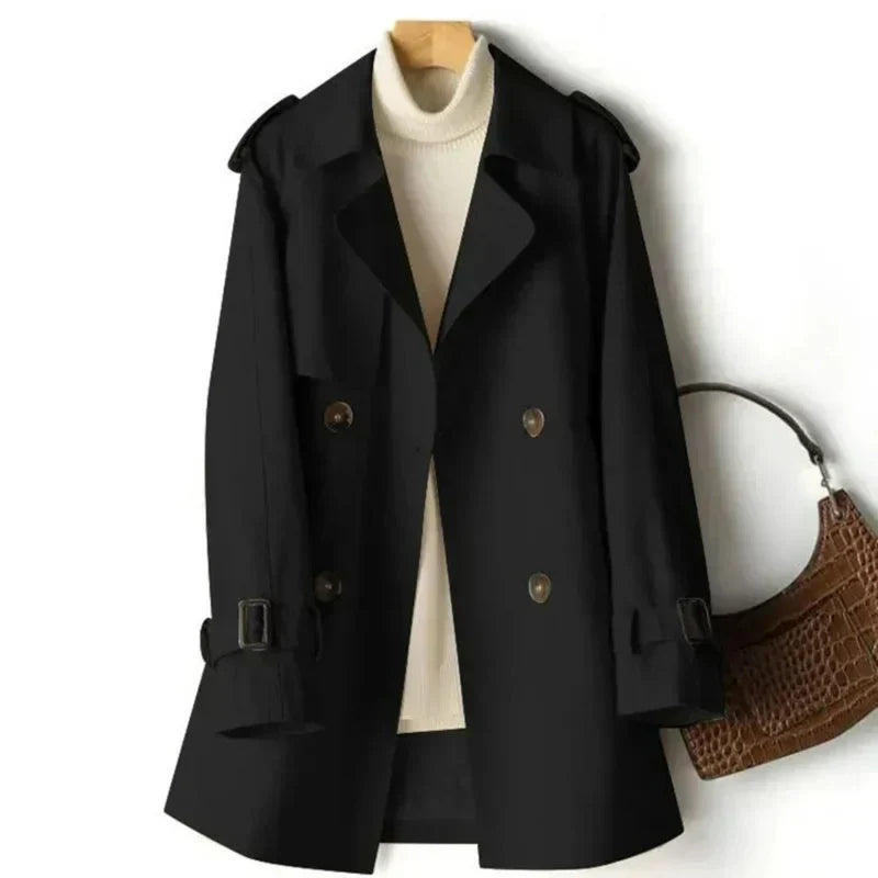 Yara | Classic Double-Breasted Trench Coat for Women – Casual
