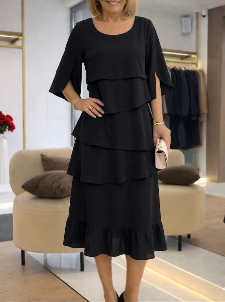 Women's Stylish Ruffle Midi Dress
