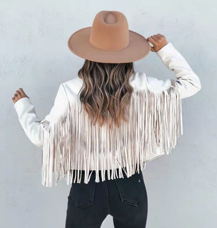 Danielle | Women’s Fringed Suede Moto Jacket