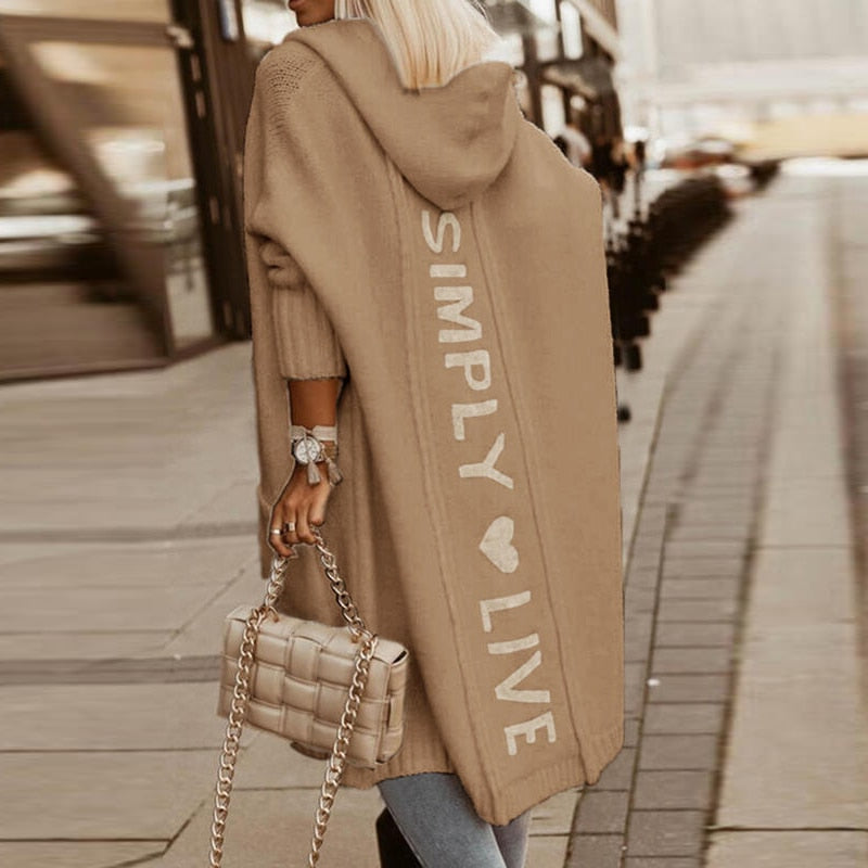 Women's loose-fit plaid cardigan with bell sleeves