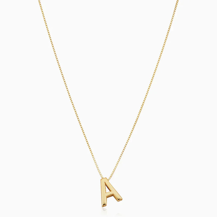 Love letter initial necklace | Gold