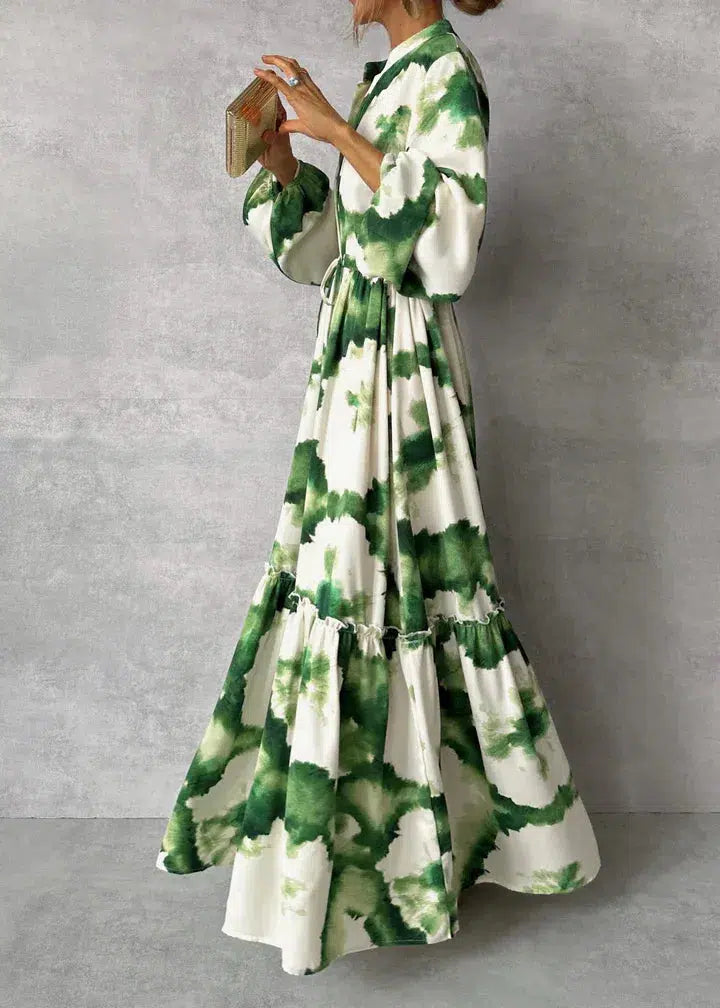 Luna’s Enchanted Flow Tie-Waist Maxi Dress