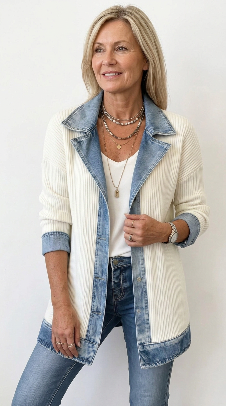Women's Button Down Knitted Textured Cardigan