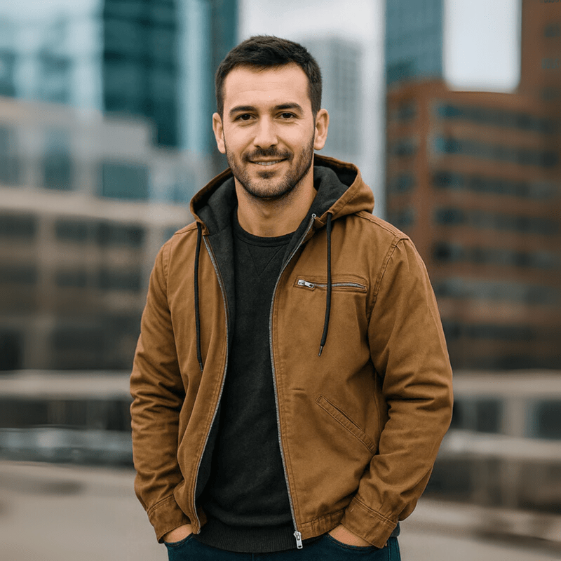 Nathan | Men’s Casual Zip-Up Hooded Jacket