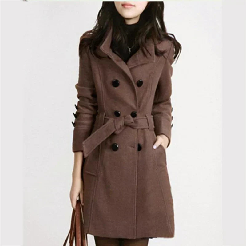 Eugenia | Stylish women's coat with adjustable belt