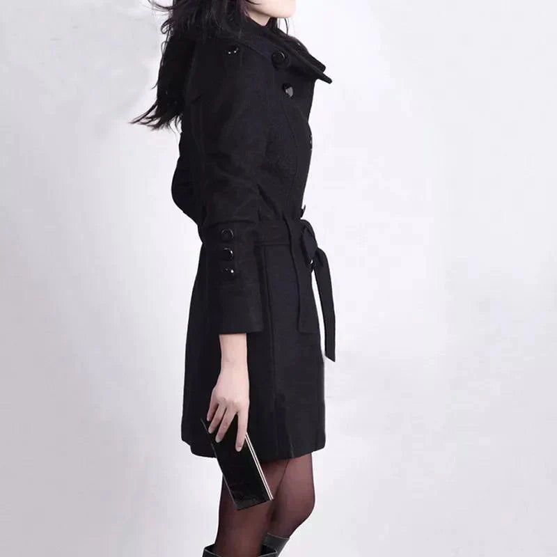 Eugenia | Stylish women's coat with adjustable belt