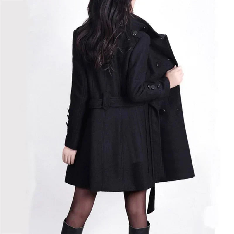 Eugenia | Stylish women's coat with adjustable belt