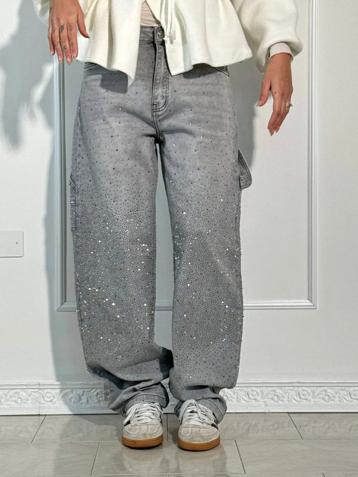 Victoria | High-Waist Glitter Jeans