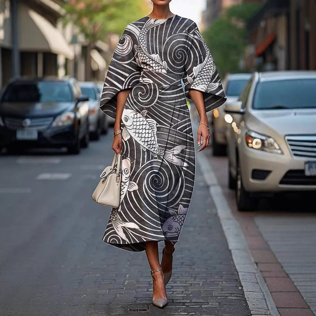 Melody | Elegant Floral Midi Dress