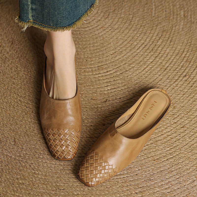 Helma Genuine Leather Mules