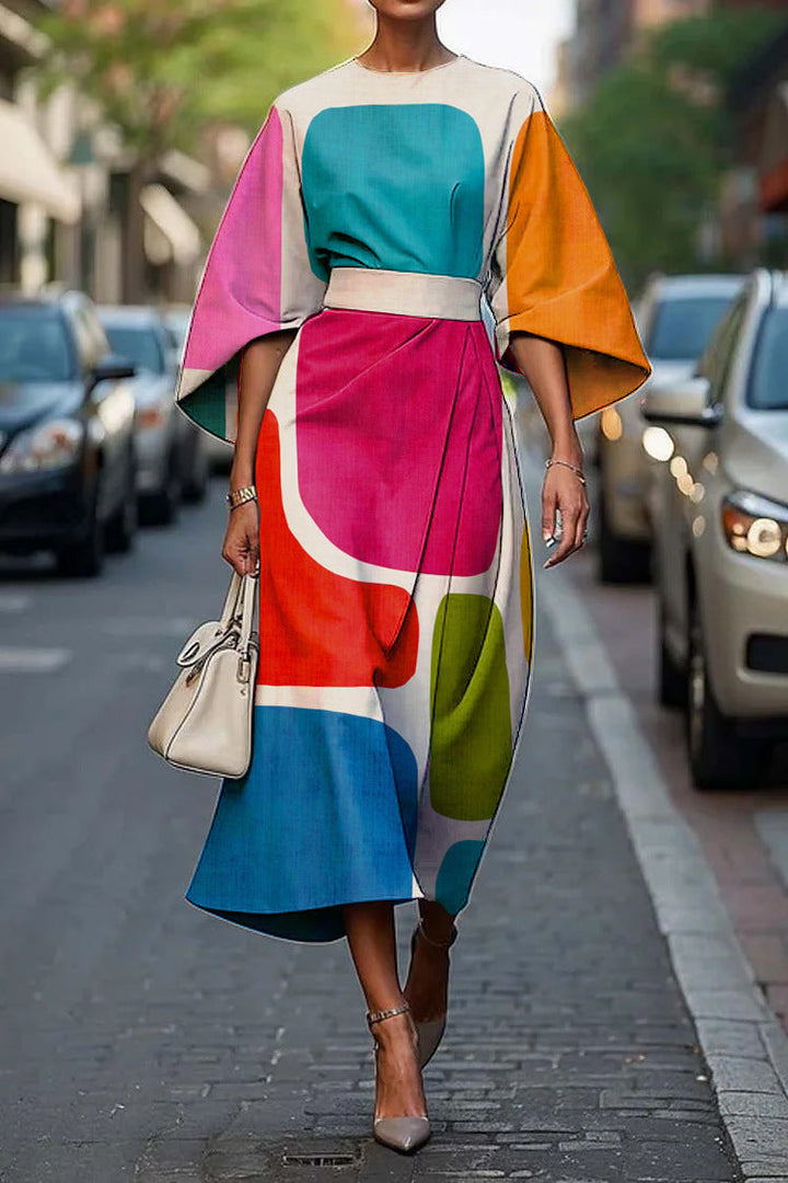 Melody | Elegant Floral Midi Dress