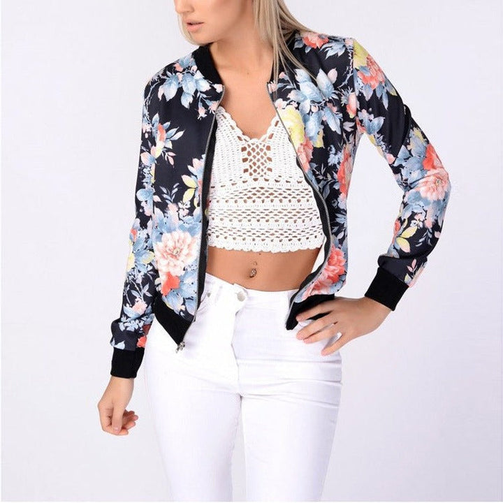 Bella - floral print bomber jacket for a fresh look