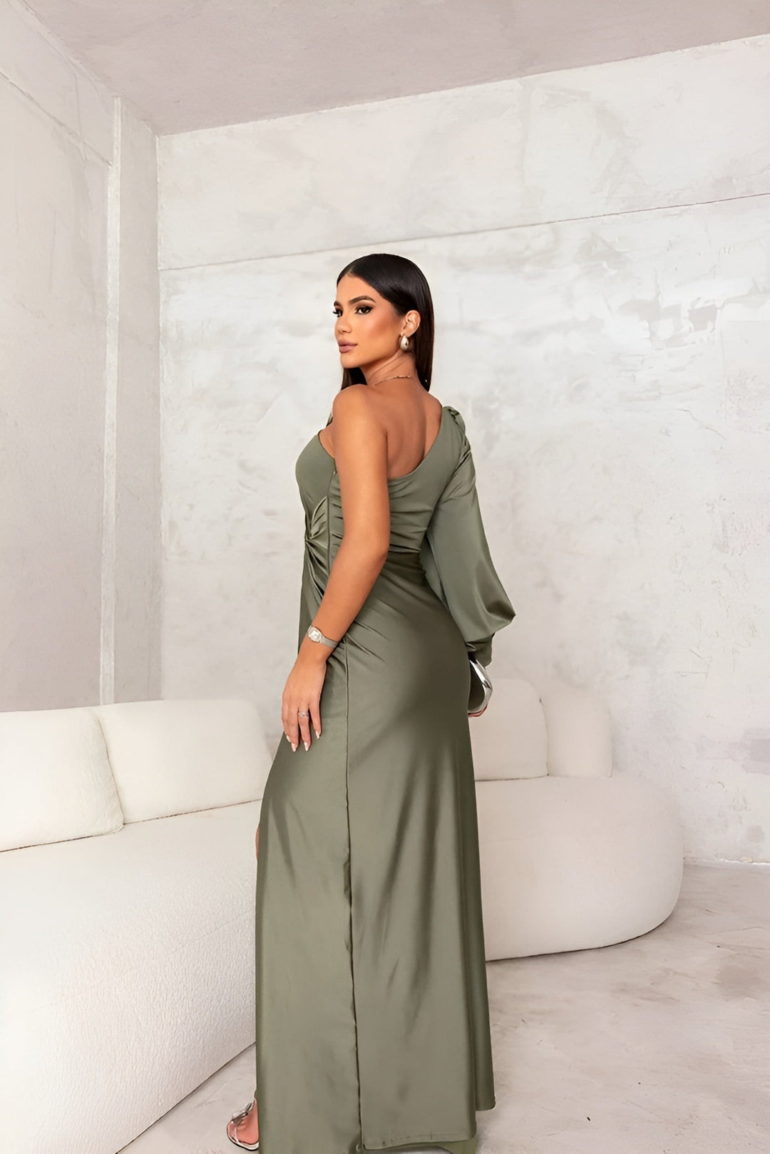 Women's Figure Hugging Wrap Wedding Guest Dress