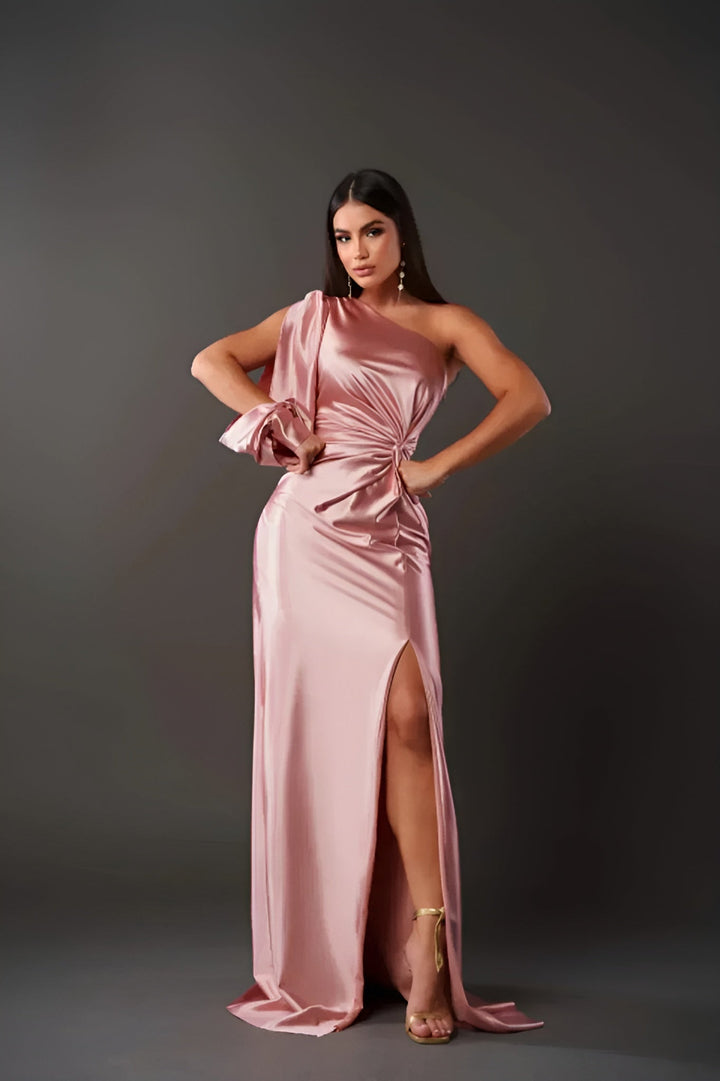 Women's Figure Hugging Wrap Wedding Guest Dress