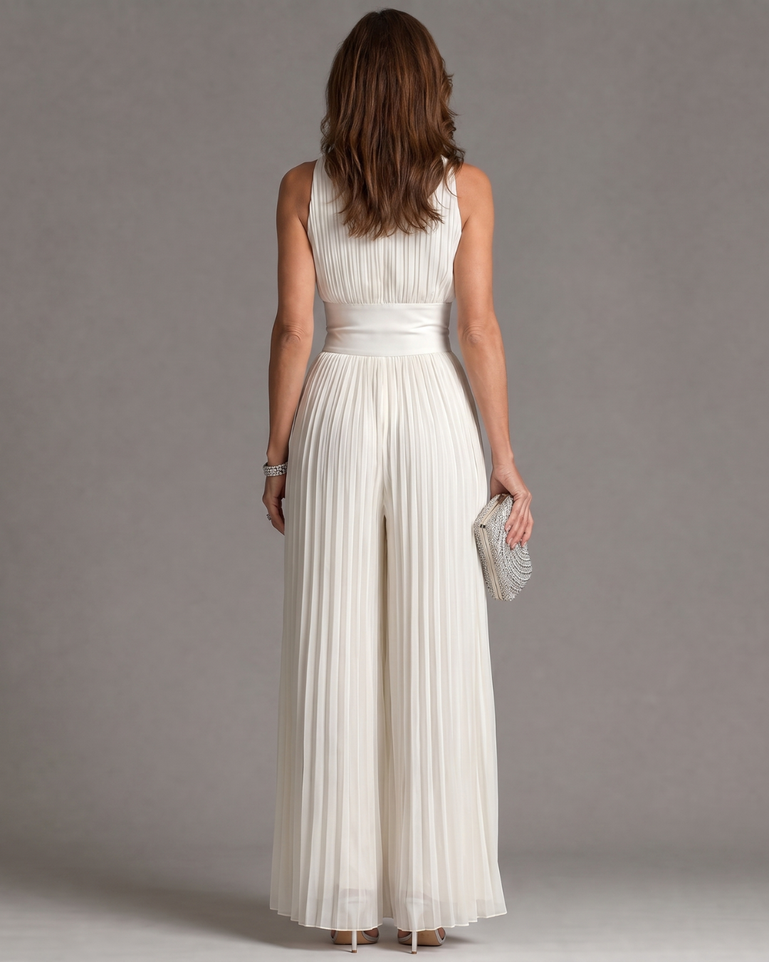 Women's Elegant Fit Pleated Jumpsuit