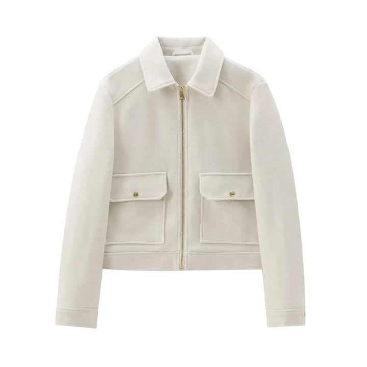 Emily | Women’s Zippered Wool Bomber Jacket