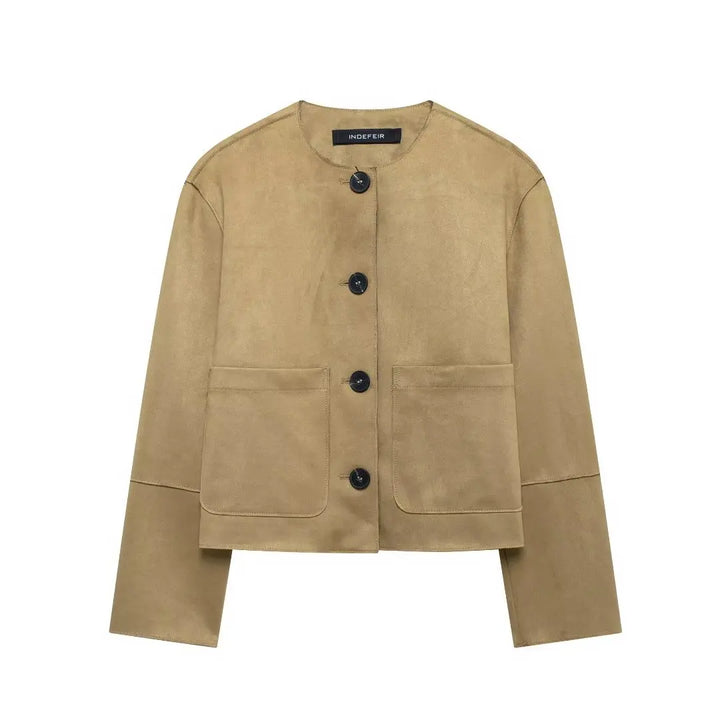 Danielle | Women’s Suede Button-Up Jacket