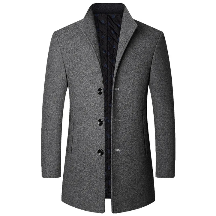 Mason | Men’s Sophisticated Long Overcoat With Buttons