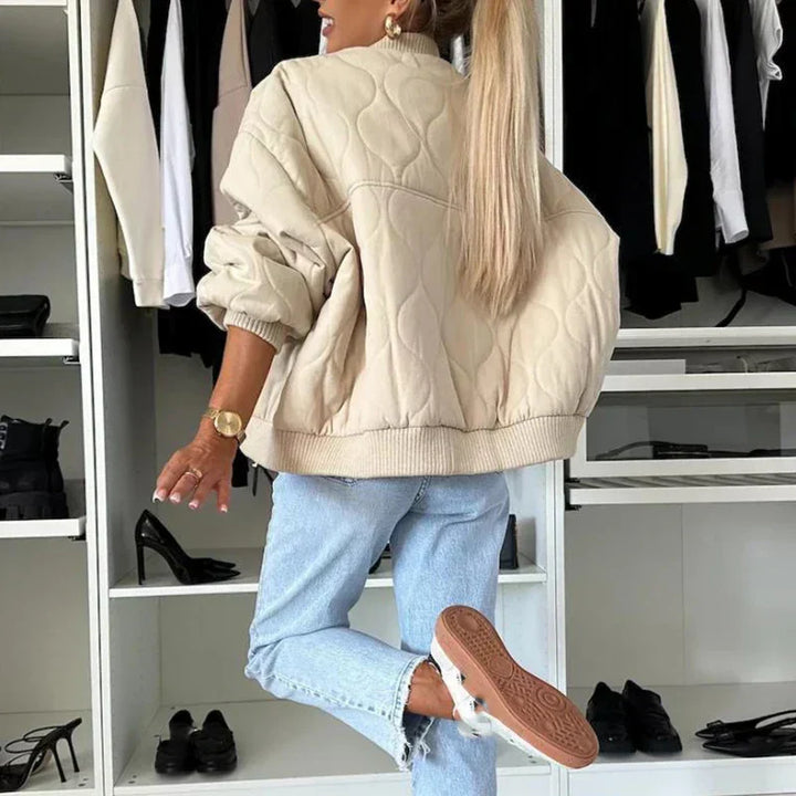 Women's quilted bomber jacket