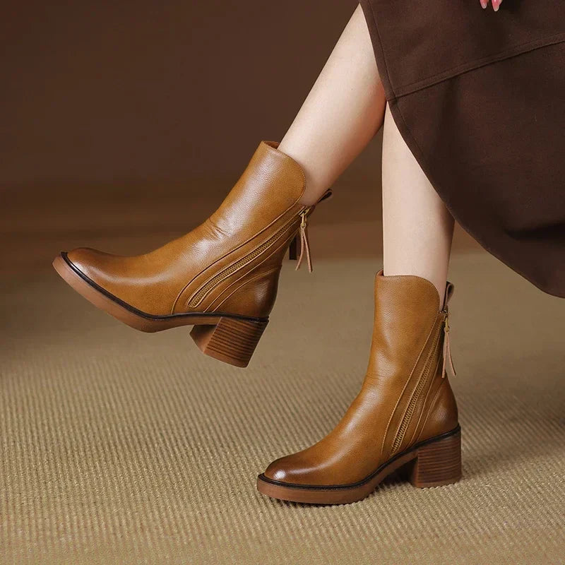 Women's leather ankle boots