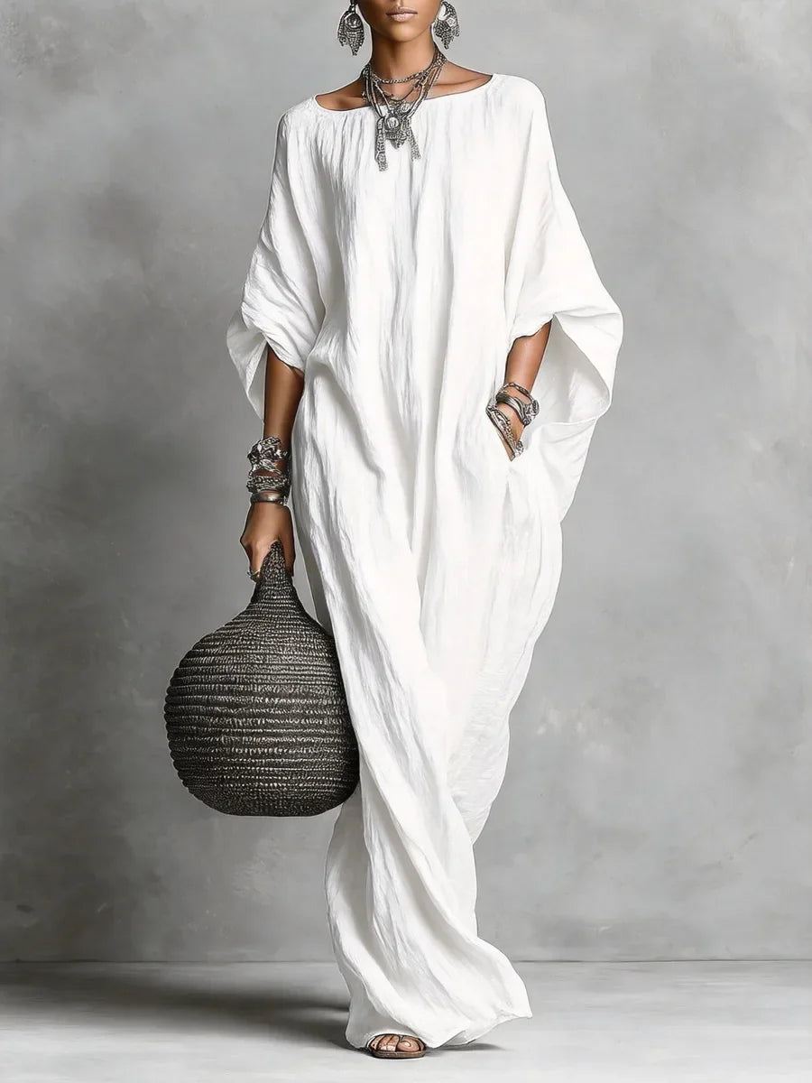 Women's Oversized Linen Maxi Dress