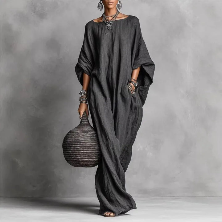 Women's Oversized Linen Maxi Dress