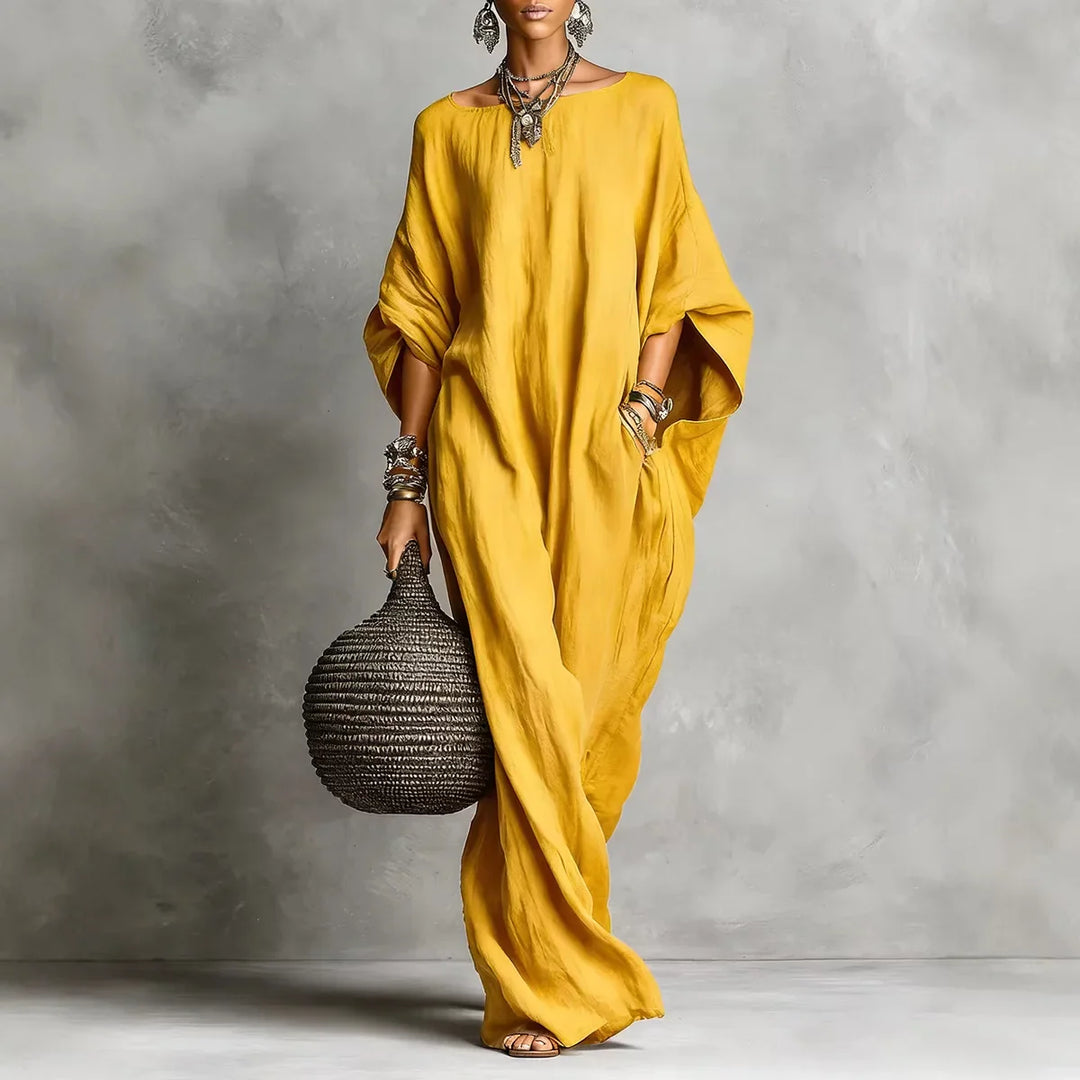 Women's Oversized Linen Maxi Dress