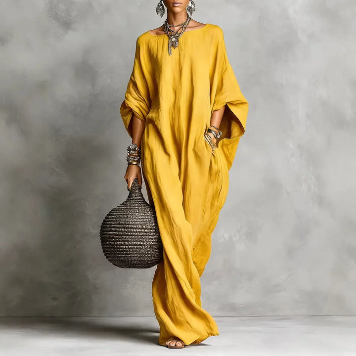 Women's Oversized Linen Maxi Dress