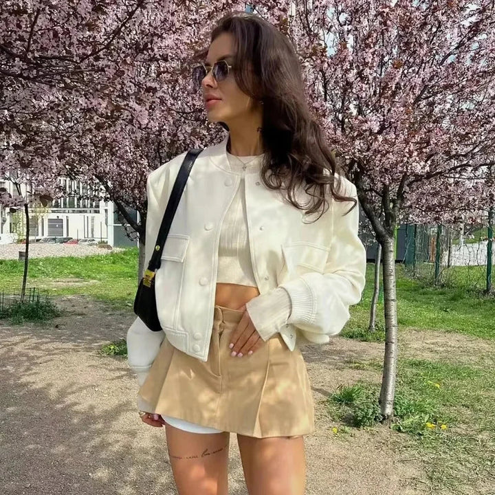 Ella | Women’s Casual Bomber Jacket with Pockets