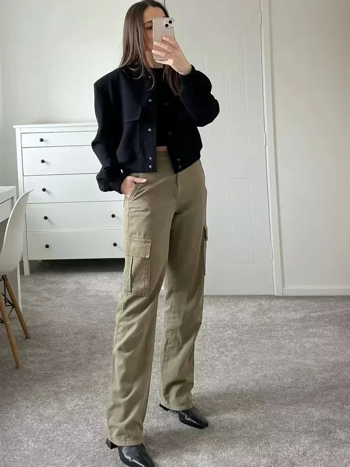 Ella | Women’s Casual Bomber Jacket with Pockets