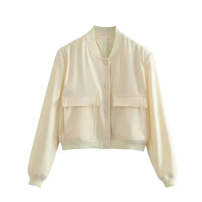 Ella | Women’s Casual Bomber Jacket with Pockets