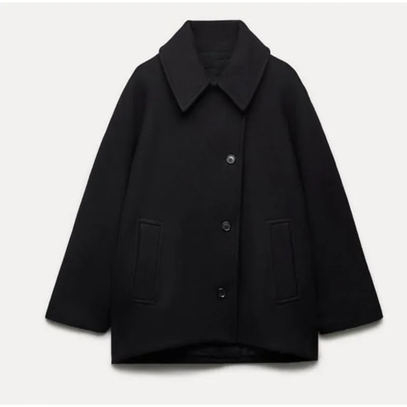 Ivana | Solid color trench coat with lapel collar
