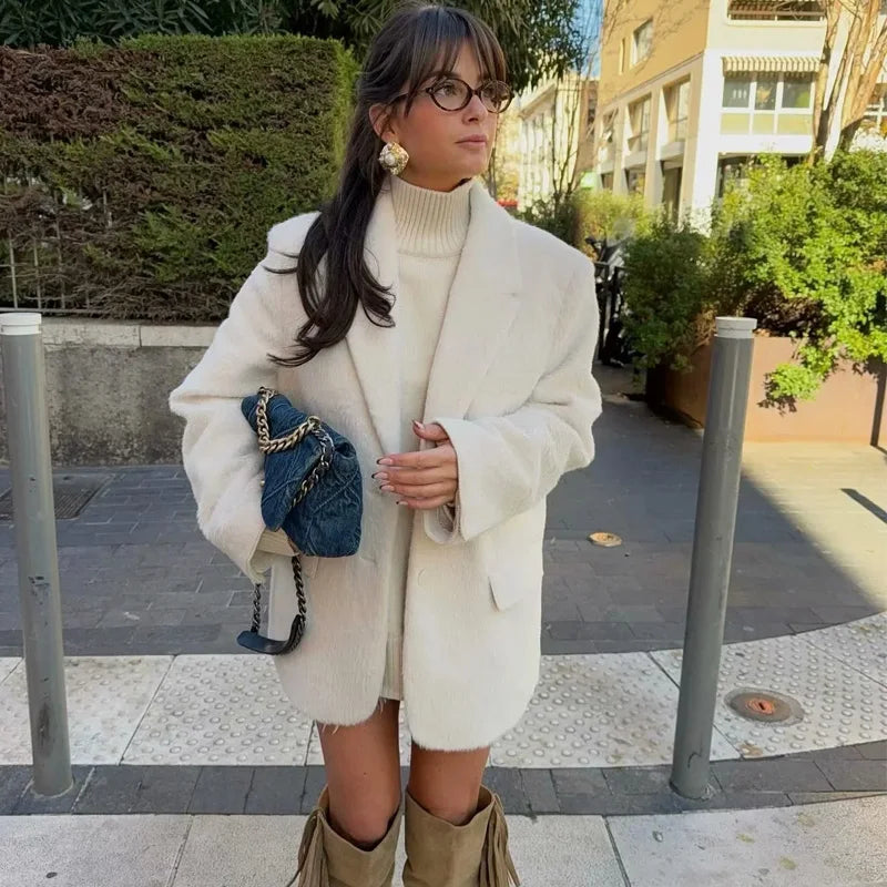 Hannah | Women's Faux Fur Blazer Jacket