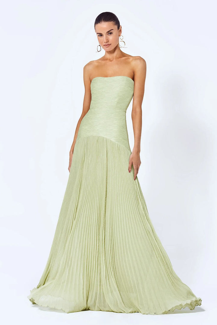 Sakura | Flowy Emerald Maxi Dress