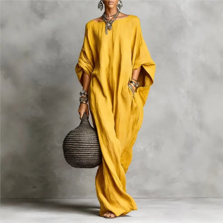 Women's Oversized Linen Maxi Dress
