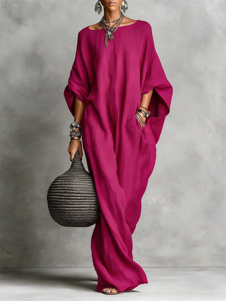 Women's Oversized Linen Maxi Dress