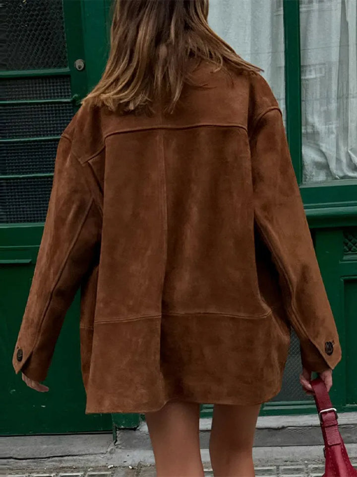 Solange | Retro coat for women with lapel collar