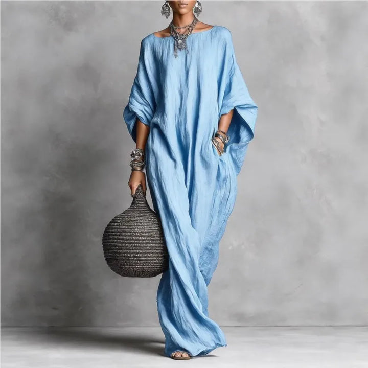 Women's Oversized Linen Maxi Dress