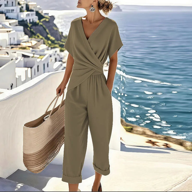 Women's Elegant Wrap Two-Piece Set