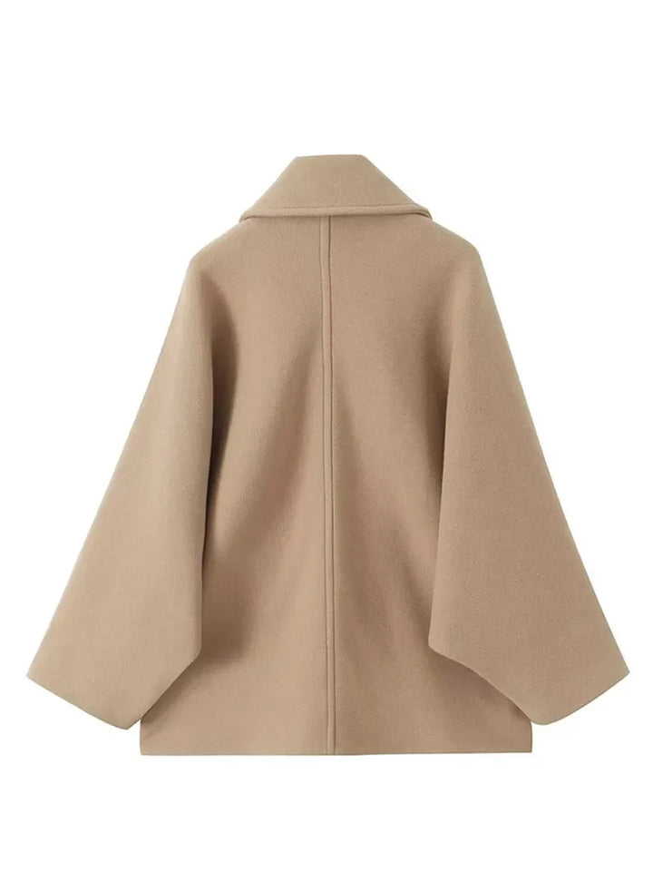 Ivana | Solid color trench coat with lapel collar