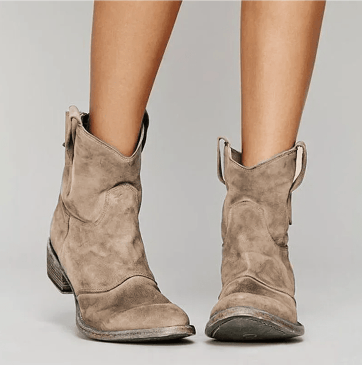 Marisa | Women's Suede Orthopedic Boots with Block Heel