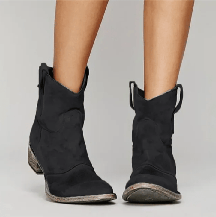 Marisa | Women's Suede Orthopedic Boots with Block Heel