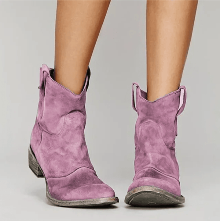 Marisa | Women's Suede Orthopedic Boots with Block Heel
