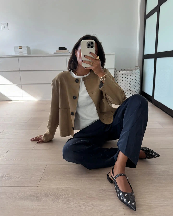 Danielle | Women’s Suede Button-Up Jacket