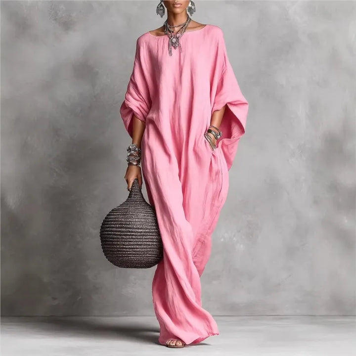 Women's Oversized Linen Maxi Dress