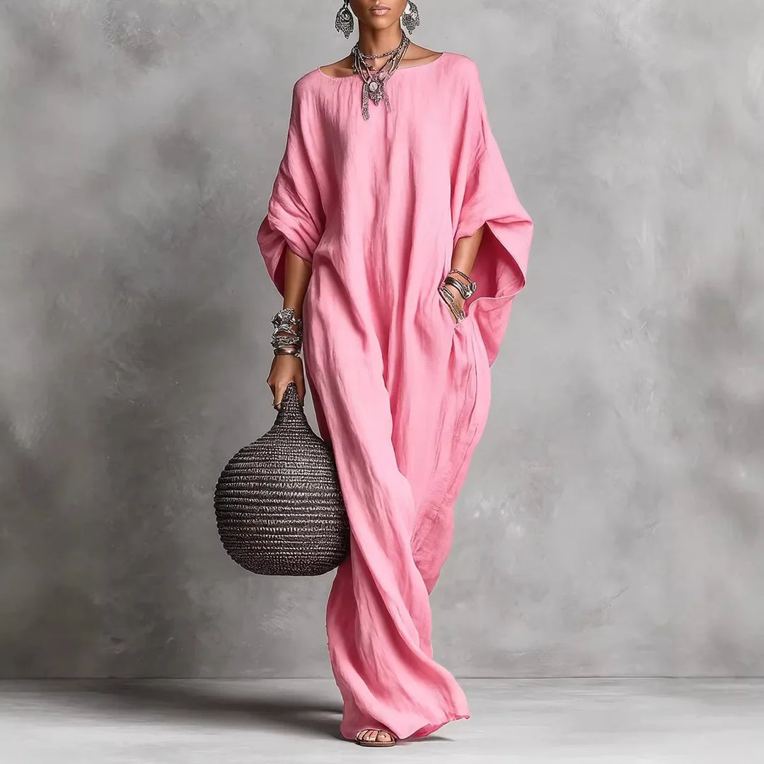 Women's Oversized Linen Maxi Dress